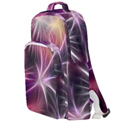 Fireworks Rocket Night Lights Flash Double Compartment Backpack by Bajindul