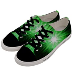 Green Blast Background Men s Low Top Canvas Sneakers by Mariart
