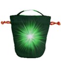 Green Blast Background Drawstring Bucket Bag View2
