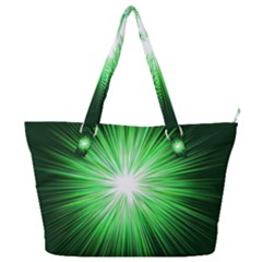 Green Blast Background Full Print Shoulder Bag
