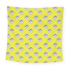 English Breakfast Yellow Pattern Square Tapestry (large)