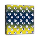 English Breakfast Yellow Pattern Blue Ombre Mini Canvas 6  x 6  (Stretched)