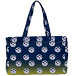 English Breakfast Yellow Pattern Blue Ombre Canvas Work Bag