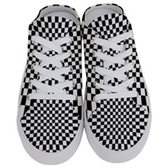 Illusion Checkerboard Black And White Pattern Half Slippers by Vaneshart