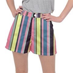 Stripes Colorful Wallpaper Seamless Ripstop Shorts by Vaneshart