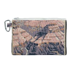 Vintage Travel Poster Grand Canyon Canvas Cosmetic Bag (large) by Vaneshart
