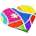 Abstract Background Wooden Puzzle Heart View3