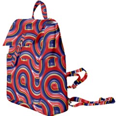 Pattern Curve Design Buckle Everyday Backpack by Vaneshart