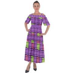 Background Pattern Seamless Shoulder Straps Boho Maxi Dress  by Vaneshart