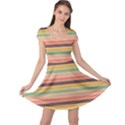 Vintage Stripes Lines Background Cap Sleeve Dress View1