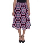 Background Pattern Tile Flower Perfect Length Midi Skirt