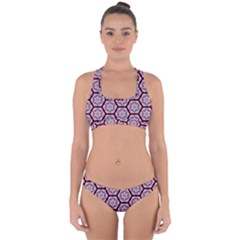Background Pattern Tile Flower Cross Back Hipster Bikini Set by Vaneshart