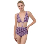 Background Pattern Tile Flower Tied Up Two Piece Swimsuit