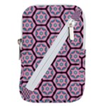 Background Pattern Tile Flower Belt Pouch Bag (Large)