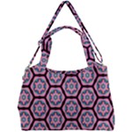 Background Pattern Tile Flower Double Compartment Shoulder Bag