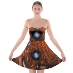 Peacock World Strapless Bra Top Dress by Vaneshart