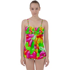 Vibrant Jelly Bean Candy Babydoll Tankini Set by essentialimage
