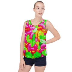 Vibrant Jelly Bean Candy Bubble Hem Chiffon Tank Top by essentialimage