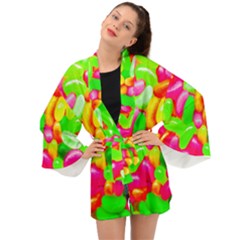 Vibrant Jelly Bean Candy Long Sleeve Kimono by essentialimage