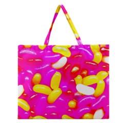 Vibrant Jelly Bean Candy Zipper Large Tote Bag by essentialimage