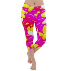 Vibrant Jelly Bean Candy Lightweight Velour Capri Yoga Leggings by essentialimage