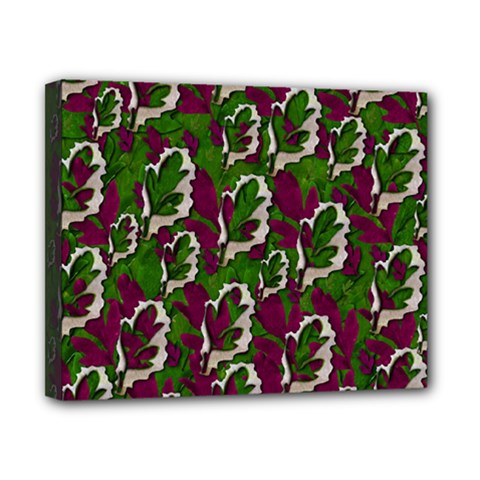 Green Fauna And Leaves In So Decorative Style Canvas 10  X 8  (stretched) by pepitasart