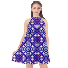 Symmetry Halter Neckline Chiffon Dress  by Sobalvarro