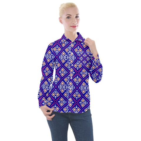 Symmetry Women s Long Sleeve Pocket Shirt by Sobalvarro