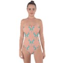 Turquoise Dragonfly Insect Paper Tie Back One Piece Swimsuit View1