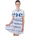 Logo of USDA National Finance Center Short Sleeve Shoulder Cut Out Dress 