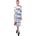 Logo of USDA National Finance Center Ruffle End Midi Chiffon Dress