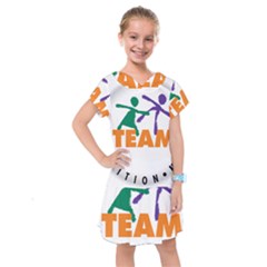 Usda Team Nutrition Logo Kids  Drop Waist Dress by abbeyz71