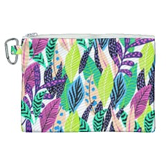 Leaves  Canvas Cosmetic Bag (xl) by Sobalvarro