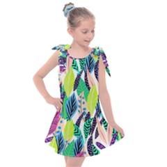 Leaves  Kids  Tie Up Tunic Dress by Sobalvarro