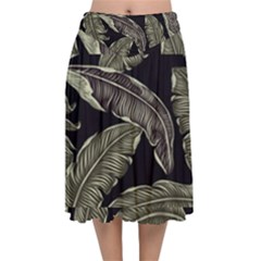 Jungle Velvet Flared Midi Skirt by Sobalvarro