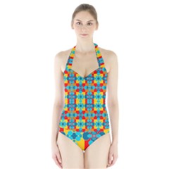 Pop Art  Halter Swimsuit by Sobalvarro
