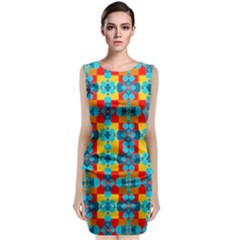 Pop Art  Sleeveless Velvet Midi Dress by Sobalvarro