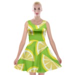 Lemon Fruit Healthy Fruits Food Velvet Skater Dress