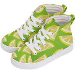 Lemon Fruit Healthy Fruits Food Kids  Hi-top Skate Sneakers by Wegoenart