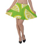Lemon Fruit Healthy Fruits Food Velvet Skater Skirt
