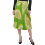 Lemon Fruit Healthy Fruits Food Classic Velour Midi Skirt 