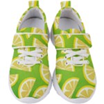 Lemon Fruit Healthy Fruits Food Kids  Velcro Strap Shoes