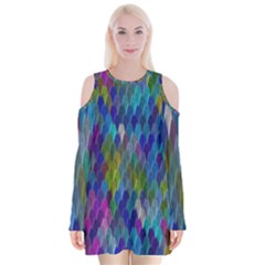 Background  Velvet Long Sleeve Shoulder Cutout Dress by Sobalvarro