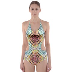 Pattern Cut-out One Piece Swimsuit by Sobalvarro