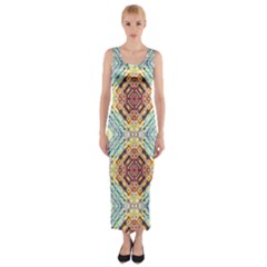 Pattern Fitted Maxi Dress by Sobalvarro