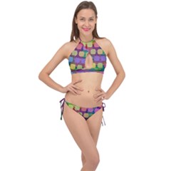 Pattern  Cross Front Halter Bikini Set by Sobalvarro