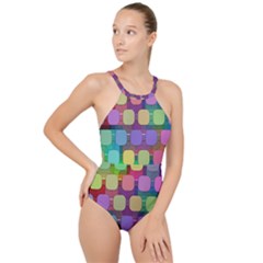 Pattern  High Neck One Piece Swimsuit by Sobalvarro