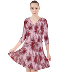 Abstract  Quarter Sleeve Front Wrap Dress by Sobalvarro