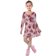 Abstract  Kids  Long Sleeve Velvet Dress by Sobalvarro