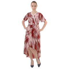 Abstract  Front Wrap High Low Dress by Sobalvarro